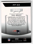 Tom Brady 2006 Playoff Prestige Prestigious Pros #PP-32 Game Worn Jersey Card